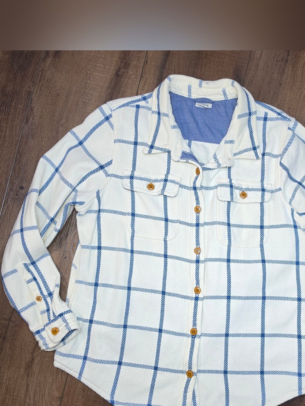 L.L. Bean 1912 Heavyweight Cotton Overshirt Shacket Windowpane Plaid Large L